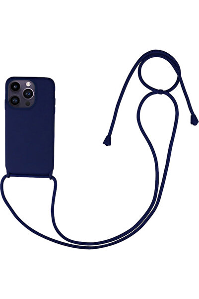 Other Sonique CarryHang Πίσω Θήκη Σιλικόνης 0.5mm με Λουράκι Σκούρο Μπλε (iPh...
