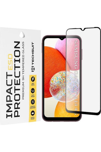 Techsuit Πίσω Κάλυμμα από Σκληρυμένο Γυαλί Μαύρο (Galaxy A14)