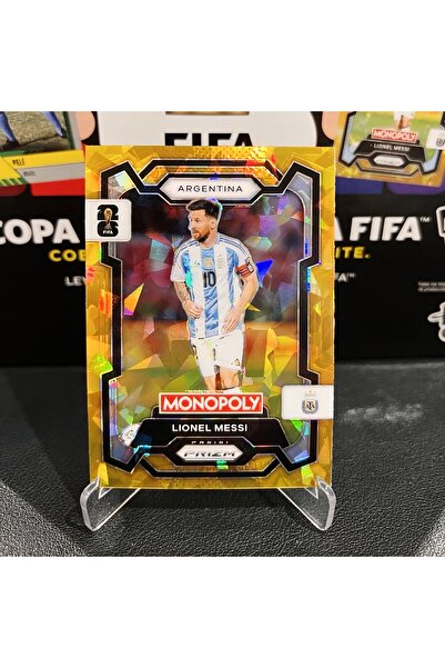 Panini Prizm Monopoly Lionel Messi No.1 Gold Ice Cracked Oyun Kartı