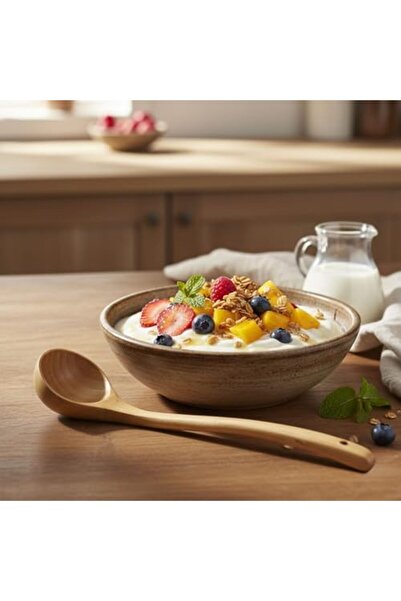 Yıldızan Nzr Beautestore Natural Wooden Small Mouth Sauce and Soup Ladle – Lo...