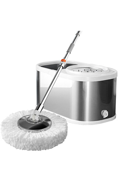 Dreamramp Set găleată pentru mop cu centrifugator din oțel inoxidabil, găleat...