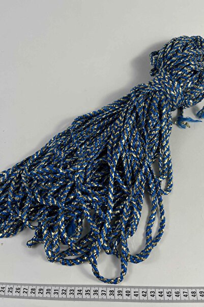 Hobigram Blue Gold Twicord Double Color Cord Ribbon 0.8 mm – Decorative Ornam...
