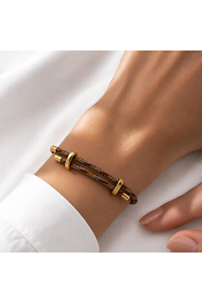 Liva Group Atelier Steel Detailed Adjustable Mesh Bracelet