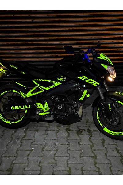 KAPLAMA MERKEZİ Bajaj Ns200 reflektif yeşil (gece parlayan ) body kit (jant s...