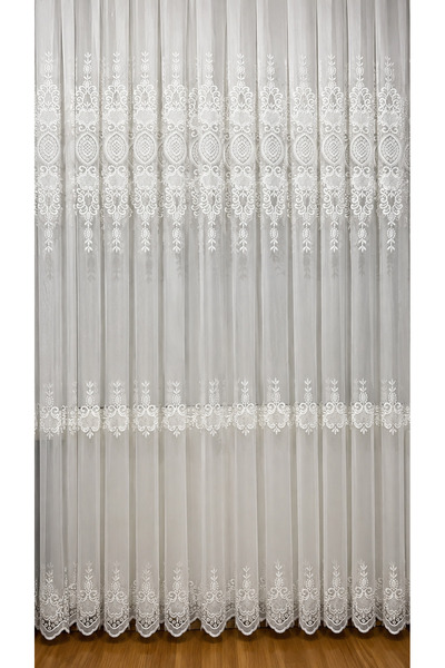 Görkem Perde |   Brode Tulle Curtain Heavy Weight 1/3 Dense Pleat Premium Liv...