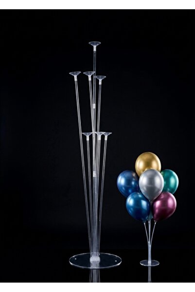 Parti Zamanı 7'li Balon Standı Seti - Parti ve Doğum Günü İçin Masaüstü Balon...