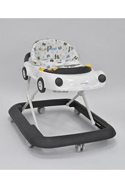 Fun Moment Baby Walker Car Design - White and Gray
