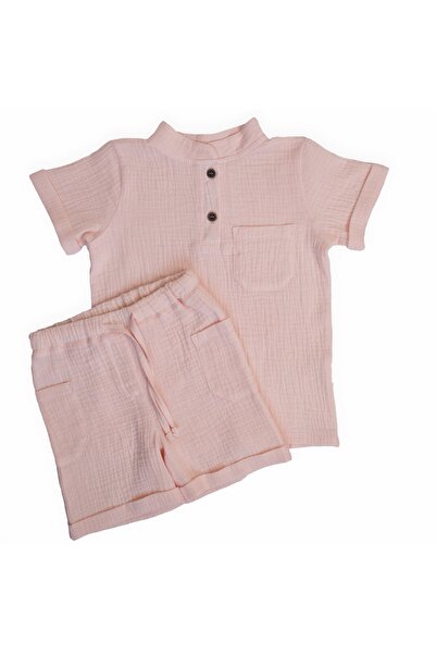 Azitta Zatta Design Compleu din Muselină pentru Copii, 100% Bumbac, Culoare Pink