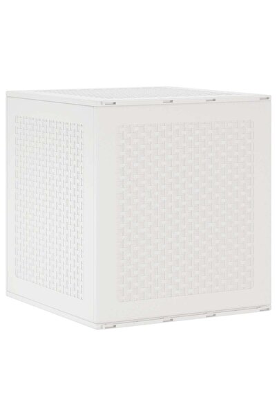 vidaxl Cutie de depozitare Alb 55 x 53 x 57 cm Polipropilenă