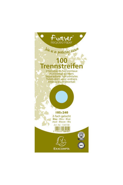 Exacompta Separatoare din carton 105 x 240 mm albastre