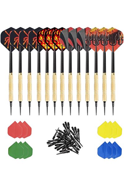 Thirei Set de săgeți moi pentru tablă electronică de darts, săgeți cu vârf de...