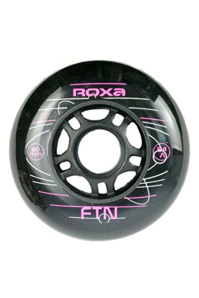 Roxa Set 4 x Roți Role 80 mm 84A Black/Pink