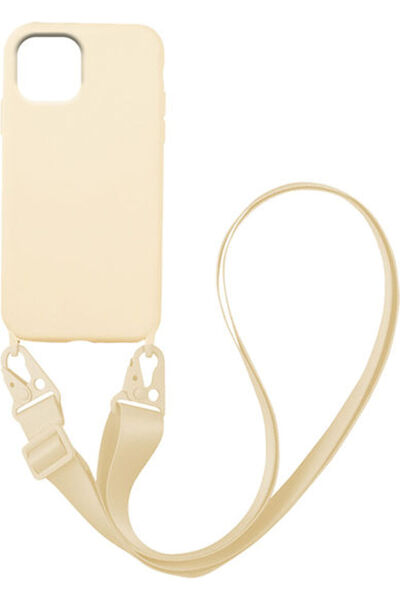 Other Sonique Carryhang Υγρή Θήκη Πλάτης Σιλικόνης 0.5mm με Λουράκι Μπεζ (iPh...