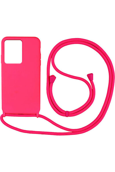 Other Sonique CarryHang Πίσω Θήκη Σιλικόνης 0.5mm με Λουράκι Φούξια (Redmi No...