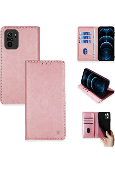 Other Sonique Book Συνθετικό Δέρμα Ροζ Χρυσό (Redmi Note 10 / 10s / Poco M5s)