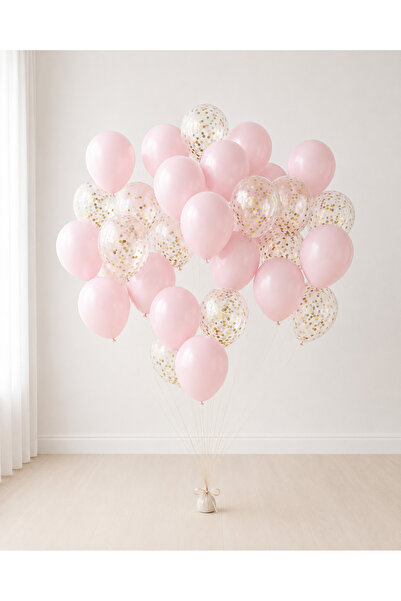 Balonsan Transparent Pink Balloon Bundle 20 Pieces