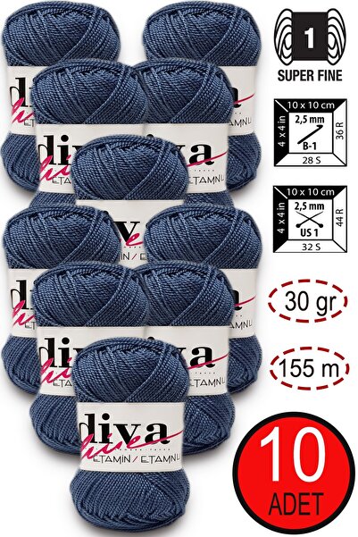 Diva İplik Diva Etamin 58 Denim Blue (Pack of 10)