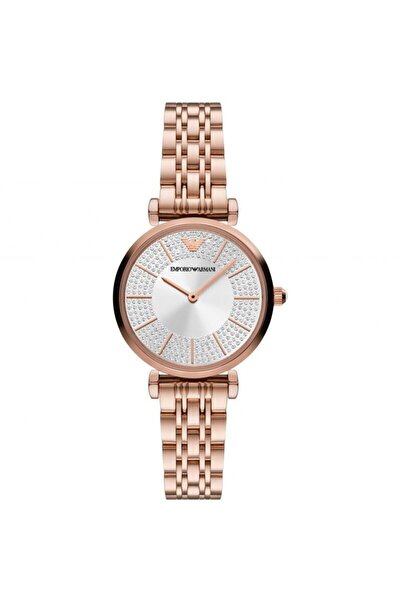 Emporio Armani Gianni T-Bar Ρολόι με Ροζ Χρυσό Μεταλλικό Μπρασελέ - AR11446
