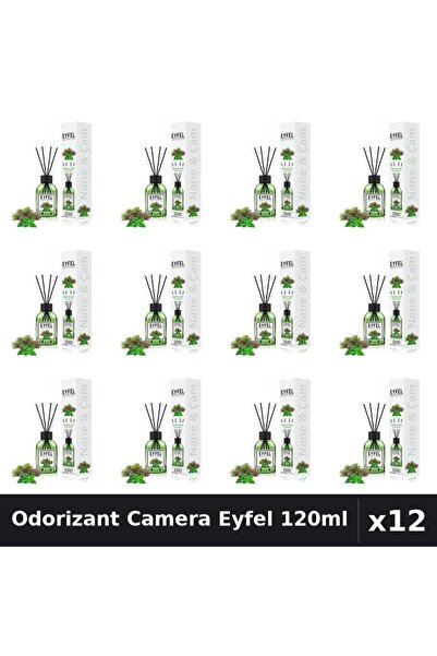 Eyfel Set 12 Odorizante Camera cu Betisoare - Pin Si Menta, Parfum Intens 120ml