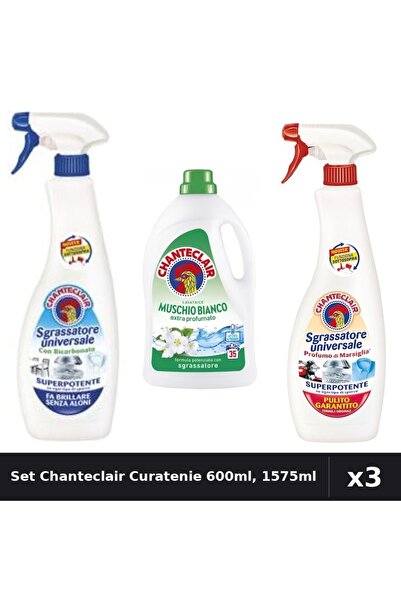 Chanteclair Set 3 Degresant și Detergent 600ml, 1575ml - Bicarbonat, Marsilia...