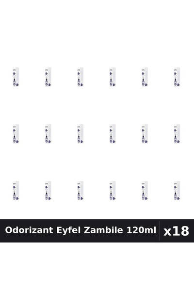 Eyfel Set 18 Odorizante Camera cu Betisoare - Aroma Zambile, Parfum Intens 120ml