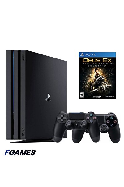 Sony Κονσόλα Playstation 4 Pro Ps4 1tb + Δύο Χειριστήρια + Deus Ex: Mankind D...