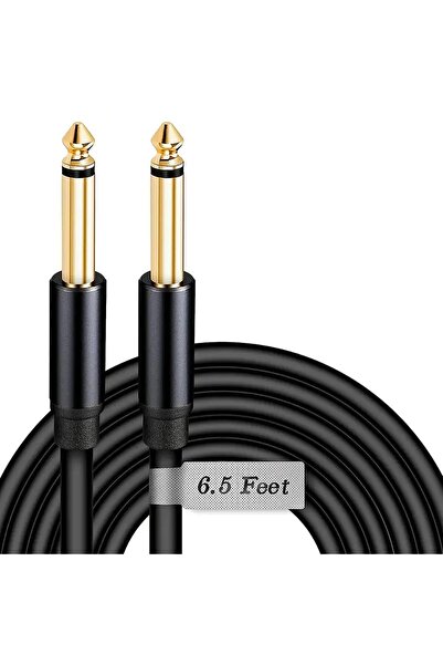 Generic 6.35mm Gold Mono jack 1/4" TS Unbalanced Guitar/Instrument Cable Male...