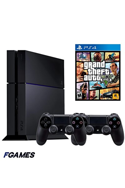 Sony Consola Playstation 4 Ps4 500gb + Două controlere + Gta 5 PlayStation 4 ...