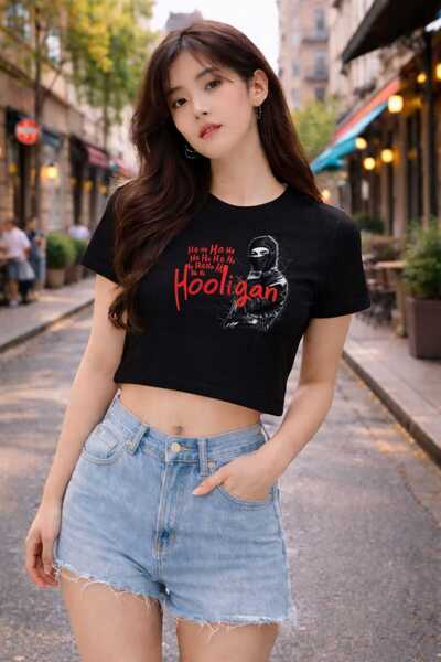 puolikuu Μπλουζάκι CROP με στάμπα BTS Arirang World Tour