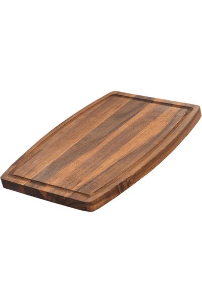 ALSAIF Oval wooden bamboo cutting board with non-slip double-sided surface fo...