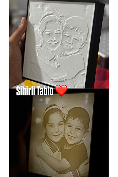 Çelik Kişiye Özel Sihirli Tablo – Işıklı 3D Fotoğraf Tablo | Özel Tasarım Hediye
