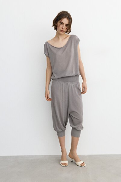 Pull & Bear Soft dokulu şalvar pantolon