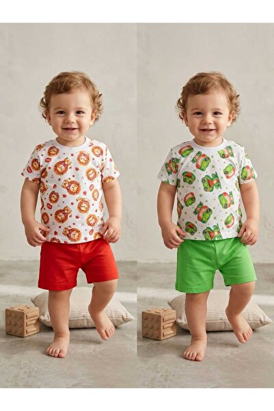 Babexi Baby Boy Lion and Frog Two-Piece Set