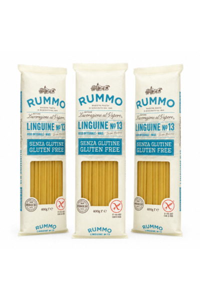 Rummo Set 3 x Linguine Nr. 13 paste fără gluten, 400 g, din cereale integrale...
