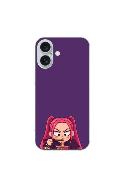 OEM Husa compatibila cu Apple iPhone 16 Silicon Gel Tpu Model KPop Demon Hunt...