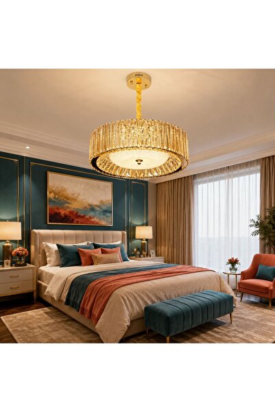 proled Bijou crystal chandelier 100W gold PRO-A6153-400 with remote control