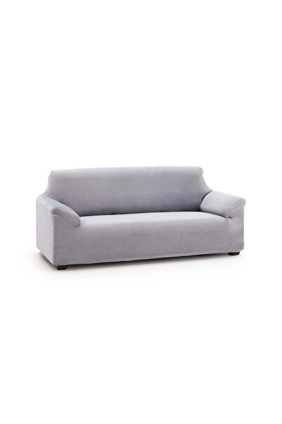 Sofazip Husă canapea velvet , elastica Bellagio, hidrofoba, gri deschis ,3 lo...