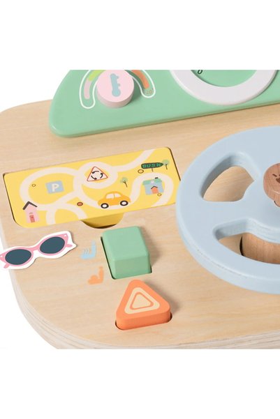 Classic World Children's Wooden Activity Board Car Themed Multifunctional