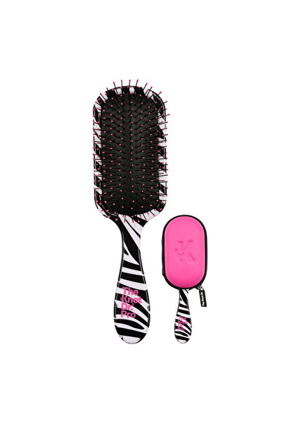 The Knot Dr. – Perie Pro Model Zebra cu Husă Roz