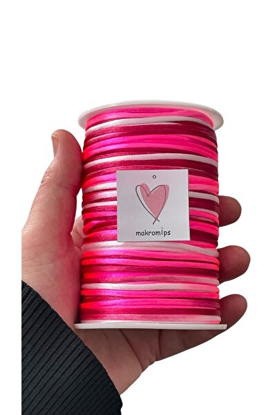 Makromİps 2 mm thick floss thread 1 bobine (100 yrd) ebruli rainbow multicolo...