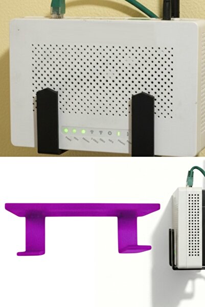 usin Self-Adhesive Purple Wall Mountable Modem Adsl Wifi Router Storage Wall ...