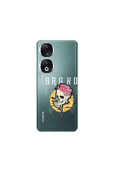 Other Honor 90 5G Skull Roses Transparent Silicone TPU Θήκη