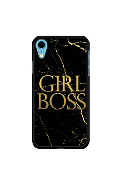 Other Apple iPhone Xr Girl boss marble Black Glossy Θήκη