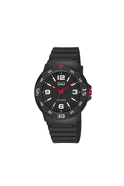 Q&Q Ρολόι Ανδρικό Λουρί Black με Σιλικόνη V02A-013VY
