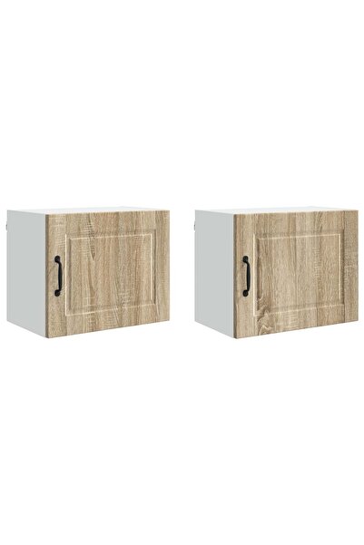 vidaxl Kitchen cabinet with shelf 2 pcs Sonoma Oak 50 x 31 x 40 cm
