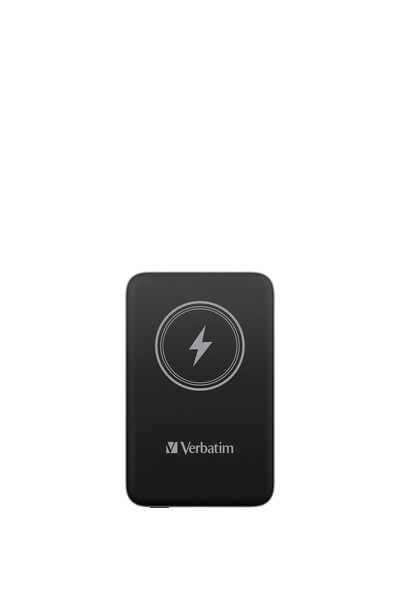 Verbatim 10000MAh With USB-C 15W Siyah Magnetic Wireless Powerbank MCP-10BK