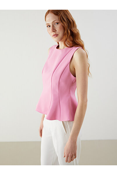 LC Waikiki Nevavm Women's Blouse with Oval Collar and Difference