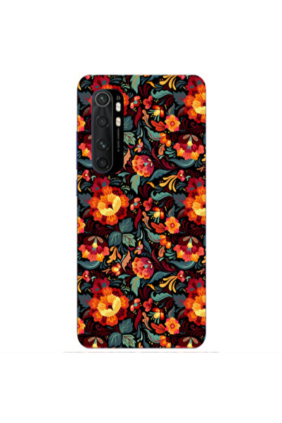 Other Xiaomi Mi Note 10 Lite Orange flowers Transparent Silicone TPU Θήκη