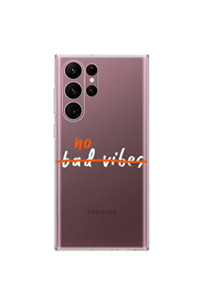 Other Samsung S22 Ultra No bad vibes 2 Transparent Silicone TPU Θήκη