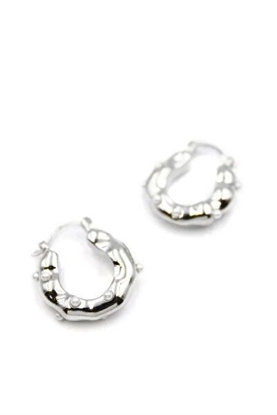 Marsilyan Nvdn- Ieg - Pearl Hoop Earrings - Silver Iegrs-Nvdn1